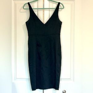 Silky black dress good for many occasions.